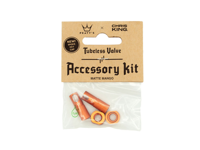 PEATY´S x Chris King (MK2) Tubeless Valves Accessory Kit matte mango