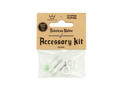PEATY´S x Chris King (MK2) Tubeless Valves Accessory Kit silver