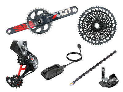 SRAM X01 Eagle DUB AXS MTB Gruppe 1x12 | BOOST | 52 Zhne | rot 175 mm SRAM DUB | PressFit30