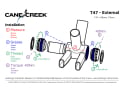 CANE CREEK Bottom Bracket Hellbender 70 T47 | 30 mm Spindle