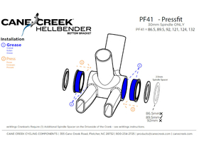 CANE CREEK Bottom Bracket Hellbender 70 PF41 | 30 mm Spindle