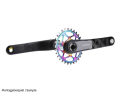 ABSOLUTE BLACK Kettenblatt Direct Mount oval BOOST 148 | 1-fach narrow wide SRAM Kurbel | PVD rainbow 34 Zähne
