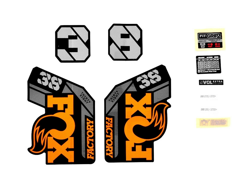 FOX Sticker 2021 Decal Set für 38 F-S Factory Series Federgabel orang,  22,00 €