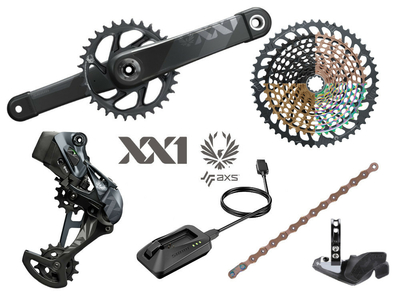SRAM XX1 Eagle DUB AXS Rocker Paddle MTB Gruppe 1x12 | 52 Zähne rainbow 170 mm ohne Innenlager