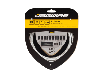 JAGWIRE Shifting Cable Set Sport 2x | Road & Mountain white braided