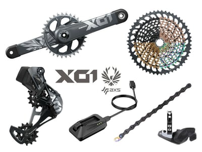 SRAM X01 Eagle DUB AXS Rocker Paddle MTB Gruppe 1x12 | 52 Zähne rainbow 175 mm SRAM DUB | PressFit30