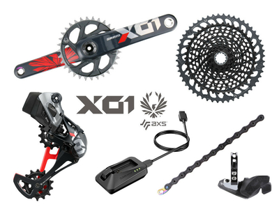 SRAM X01 Eagle DUB AXS Rocker Paddle MTB Group 1x12 | 52 teeth | red 170 mm without Bottom Bracket