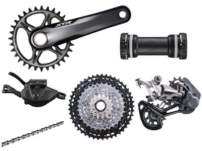 SHIMANO XTR MTB Gruppe M9100 1x12 | FC-M9100 Kurbel | 10-45 Zhne 170 mm 34 Zhne SM-BB93 | BSA SL-M9100 11-/12-fach