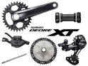 SHIMANO Deore XT MTB Gruppe M8100 1x12-fach | FC-M8100 Kurbel | 10-45 Zähne 170 mm ohne Kettenblatt BB-MT800 | BSA SL-M8100 11-/12-fach | I-Spec EV