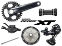 SHIMANO Deore XT MTB Gruppe M8100 1x12-fach | FC-M8120 Kurbel | 10-45 Zähne 175 mm 30 Zähne BB-MT800 | BSA SL-M8100 11-/12-fach | I-Spec EV