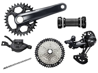 SHIMANO Deore XT MTB Group M8100 1x12-speed | FC-M8120 Crank | 10-45 Teeth 175 mm 30 Teeth BB-MT800-PA | Press Fit SL-M8100 11-/12-speed | I-Spec EV