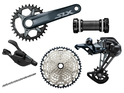 SHIMANO SLX MTB Gruppe M7100 1x12-fach | FC-M7100 Kurbel | 10-51 Zähne 170 mm ohne Kettenblatt ohne Innenlager SL-M7100 12-fach | I-Spec EV