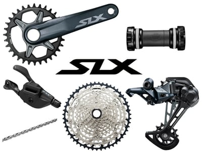 SHIMANO SLX MTB Gruppe M7100 1x12-fach | FC-M7100 Kurbel | 10-51 Zähne 170 mm 32 Zähne ohne Innenlager SL-M7100 12-fach | I-Spec EV