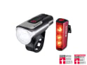 SIGMA SPORT LED Battery Set Headlight Aura 80 + Rear Light Blaze USB with Brake Light Function | StVZO