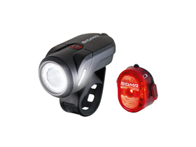 SIGMA SPORT LED Akku Set Scheinwerfer Aura 35 +...