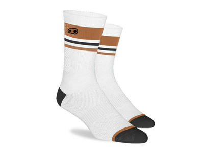 CRANKBROTHERS Socks Icon white/brown/black L/XL | 43--48