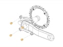 CARBON-TI Kettenblattschrauben X-Fix X-Ring EVO