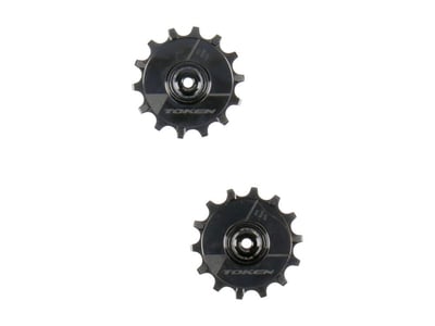 TOKEN Pulley Wheels Set Skinny Fat | 14/14 Teeth für 12-speed black