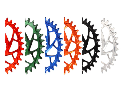 ALUGEAR Chainring oval ELM Direct Mount | 1-speed narrow-wide SRAM MTB 8-hole | BOOST 30 Teeth red