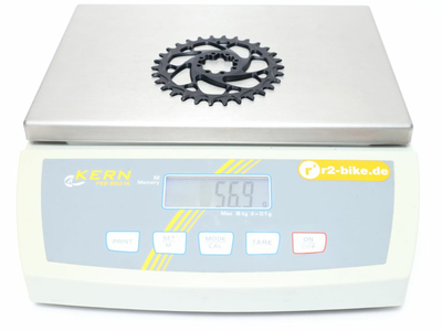 ALUGEAR Chainring round ELM Direct Mount | 1-speed narrow-wide SRAM MTB 8-hole | BOOST 32 Teeth silver
