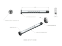 CRUEL COMPONENTS Steckachse 12x100 mm für R.A.T. System | 127 mm