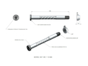 CRUEL COMPONENTS Thru Axle 12x100 mm for R.A.T. System | 140 mm