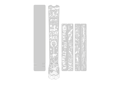 DYEDBRO Rahmenschutz Set matt | white Pray for Straya