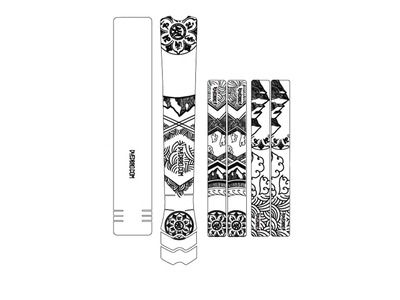 DYEDBRO Frame Protection Set matte | black Mandala