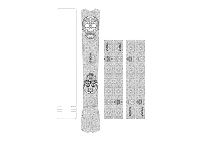 DYEDBRO Rahmenschutz Kit matt | black Dia de Muertos