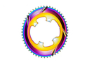 ABSOLUTE BLACK Chainring Road oval Premium 2-speed BCD 110 4 Bolt asymmetric | Dura Ace 9100 | Ultegra R8000 | PVD rainbow outside