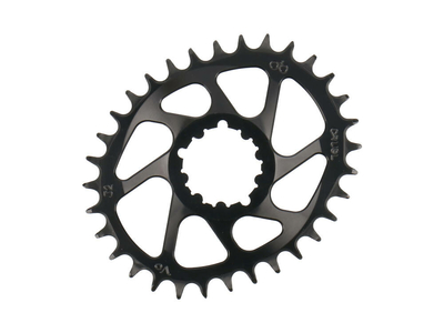 CRUEL COMPONENTS Chainring oval Vo Direct Mount 3 mm Offset for SRAM Boost Cranks | black 32 Teeth