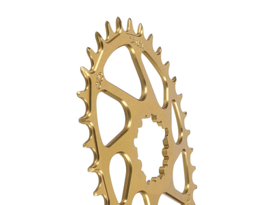 CRUEL COMPONENTS Chainring oval Vo Direct Mount 3 mm Offset for SRAM Boost Cranks | gold