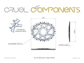 CRUEL COMPONENTS Chainring oval Vo Direct Mount 3 mm Offset for SRAM Boost Cranks | gold