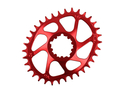 CRUEL COMPONENTS Chainring oval Vo Direct Mount 6 mm Offset for SRAM Cranks | red 30 Teeth