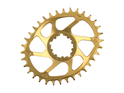CRUEL COMPONENTS Chainring oval Vo Direct Mount 6 mm Offset for SRAM Cranks | gold