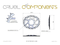 CRUEL COMPONENTS Chainring oval Vo Direct Mount 6 mm Offset for SRAM Cranks | gold 30 Teeth