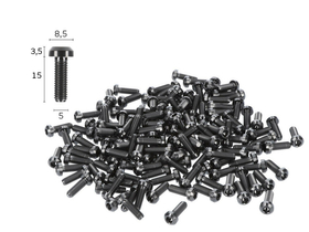 Titanschraube M5x15 mit Fase schwarz