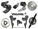 SRAM Rival eTap AXS Road Disc HRD Flat Mount Road Group 2x12 | 46-33 Teeth 170 mm 10 - 36 Teeth Paceline Rotor 160 mm | Center Lock (front and rear) SRAM DUB | PressFit PF41 BB86 Road