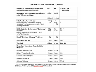 CHIMPANZEE Isotonisches Sportgetrnk Isotonic Drink Wild...