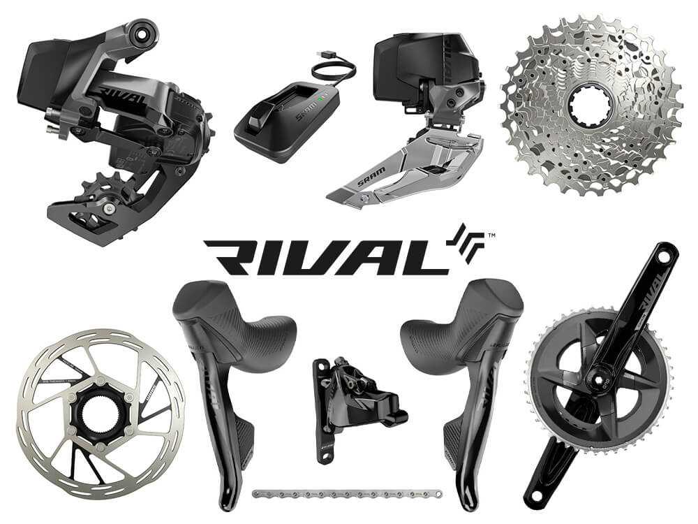 SRAM Rival eTap AXS Road Disc HRD Flat Mount Road Group 2x12 | 48-35 ...