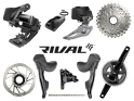 SRAM Rival eTap AXS Wide Road Disc HRD Flat Mount Road Group 2x12 | 43-30 Teeth 170 mm 10 - 30 Teeth Paceline XR Rotor 160 mm | Center Lock (front and rear) without Bottom Bracket