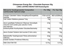 CHIMPANZEE Energie Riegel Natural Chocolate Espresso |...