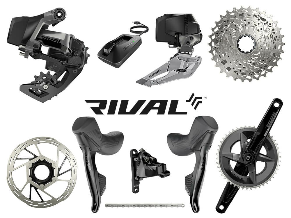 SRAM Rival eTap AXS Road Disc HRD Flat Mount Rennrad Gruppe