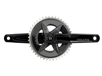 SRAM Rival eTap AXS Wide Road Disc HRD Flat Mount Rennrad Gruppe 2x12 | Quarq Powermeter Kurbel | 43-30 Zhne 170 mm 10 - 36 Zhne Paceline Rotor 160 mm | Center Lock (vorn und hinten) SRAM DUB | PressFit30
