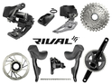 SRAM Rival eTap AXS Wide Road Disc HRD Flat Mount Road Group 2x12 | Quarq Powermeter Crank | 43-30 Teeth 172,5 mm 10 - 30 Teeth Paceline XR Rotor 160 mm | Center Lock (front and rear) without Bottom Bracket