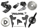 SRAM Rival eTap AXS Wide Road Disc HRD Flat Mount Road Group 2x12 | Quarq Powermeter Crank | 43-30 Teeth 175 mm 10 - 30 Teeth Paceline XR Rotor 160 mm | Center Lock (front and rear) without Bottom Bracket