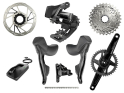 SRAM Rival 1 eTap AXS Wide Road Disc HRD Flat Mount Rennrad Gruppe 1x12 | 40 Zähne 170 mm 10 - 30 Zähne ohne Bremsscheiben SRAM DUB Wide | PressFit PF41 BB86 Road