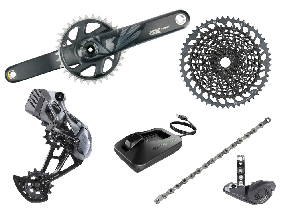 SRAM GX Eagle AXS DUB MTB Group 1x12 | BOOST | 52 Teeth | Carbon Cran ...