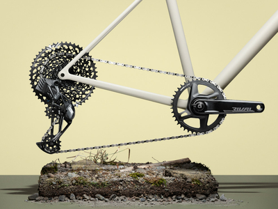 SRAM Mullet Rival eTap GX Eagle AXS Gravel Gruppe | 52 Zhne | Quarq Powermeter Kurbel SRAM Rival 1 DUB Wide Road 1-fach 40 Zhne 175,0 mm ohne Bremsscheiben SRAM DUB Wide | PressFit PF41 BB86 Road