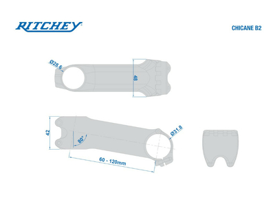 RITCHEY Vorbau WCS Chicane B2 matt schwarz -10 120 mm
